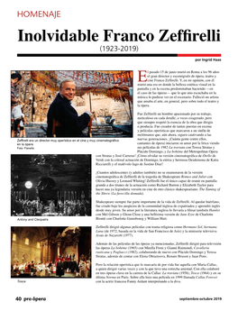 Inolvidable Franco Zeffirelli (1923-2019)