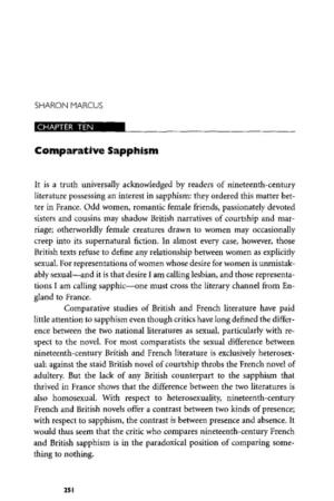 Comparative Sapphism
