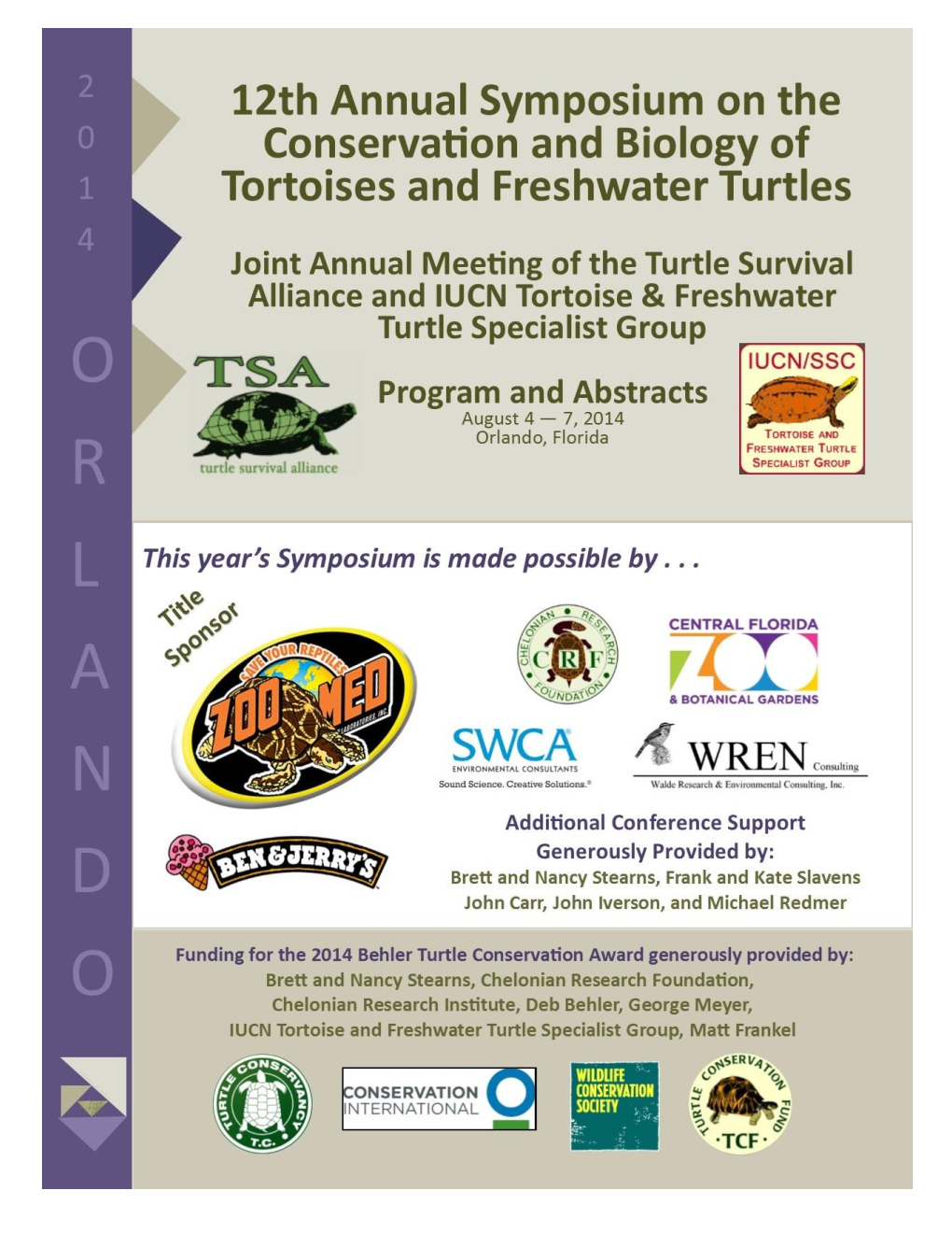 12Th Annual Symposium on the Conservation and Biology of Tortoises and Freshwater Turtles