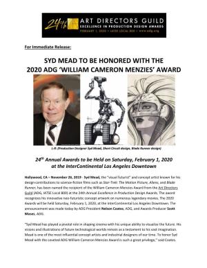 Syd Mead Menzies Award