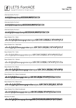 Monotype Font Catalog