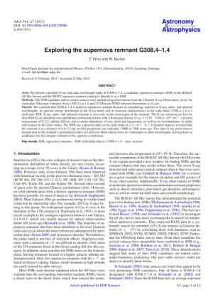 Exploring the Supernova Remnant G308.4–1.4