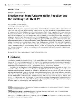 Fundamentalist Populism and the Challenge of COVID-19