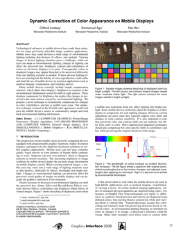 Dynamic Adaptation of Color Appearance on Mobile Devices