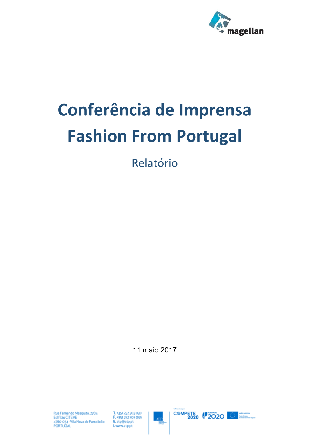 Conferência De Imprensa Fashion from Portugal Relatório
