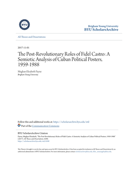 The Post-Revolutionary Roles of Fidel Castro: a Semiotic Analysis of Cuban