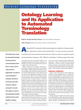 Ontology Learning and Its Application to Automated Terminology Translation