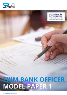 EXIM Bank Officer Model Paper 1
