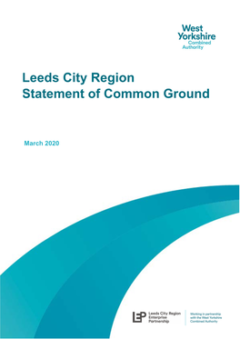 Leeds City Region Statement of Common Ground