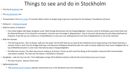 Things to See and Do in Stockholm • the City of Stockholm Site