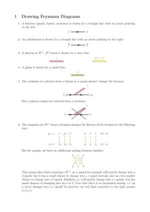 1 Drawing Feynman Diagrams