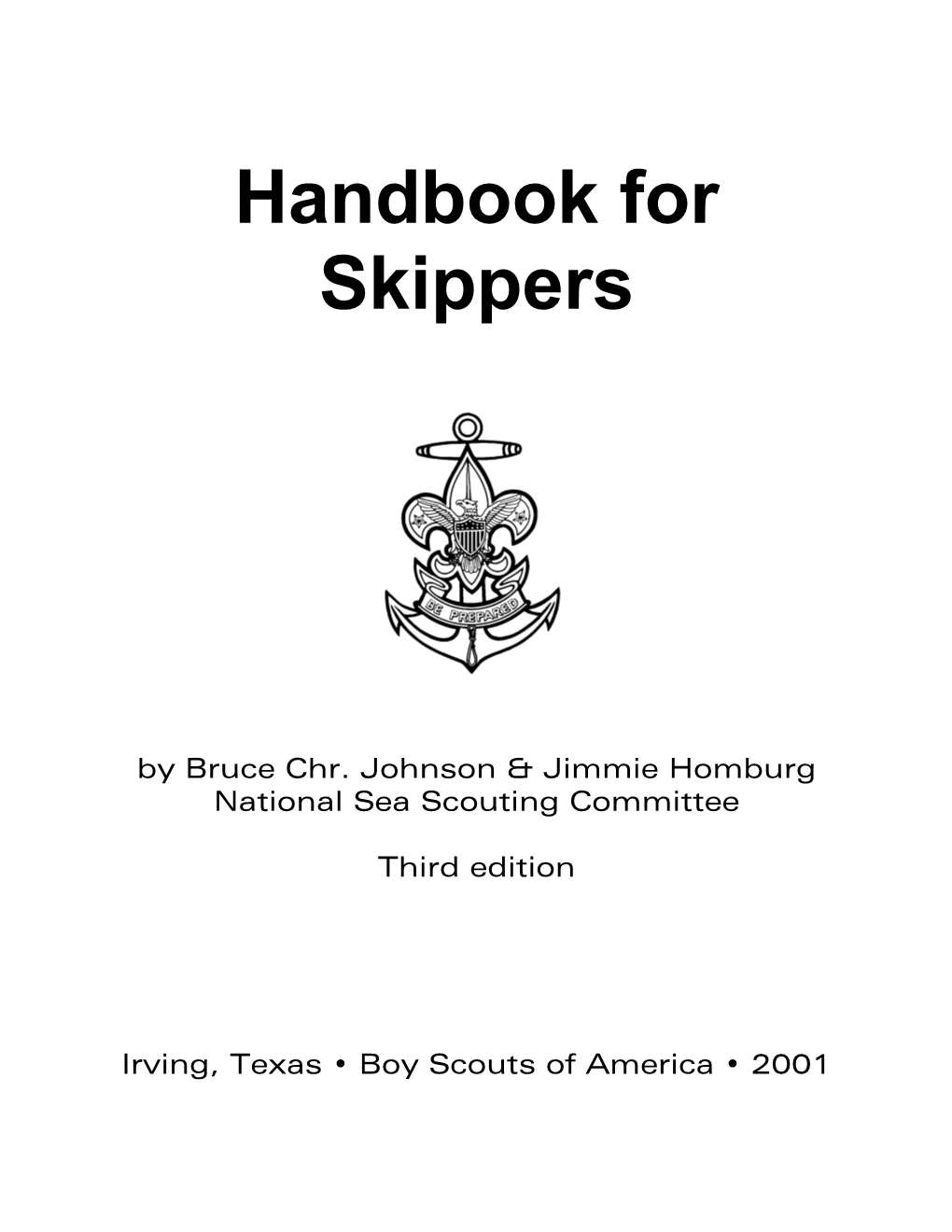Handbook for Skippers