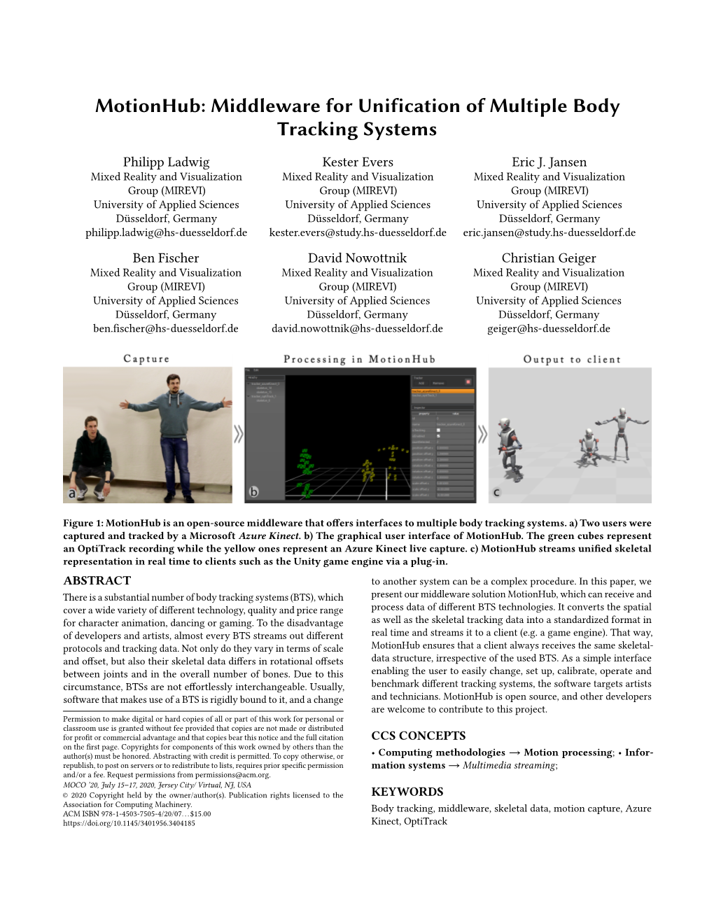 Motionhub: Middleware for Unification of Multiple Body Tracking Systems