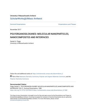 Polyorganosiloxanes: Molecular Nanoparticles, Nanocomposites and Interfaces