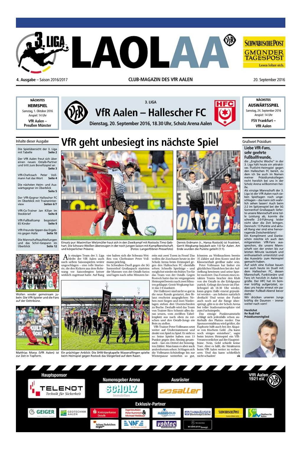Hallescher FC Vfr Geht Unbesiegt Ins Nächste Spiel
