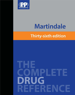 Martindale the Complete Drug Reference