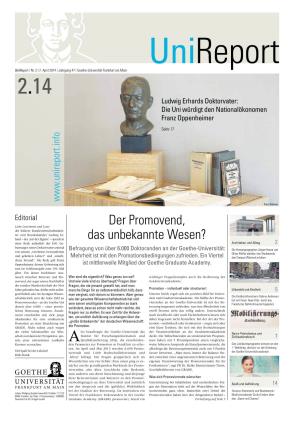 Unireport Ausgabe 02-2014 | Goethe-Universität Frankfurt