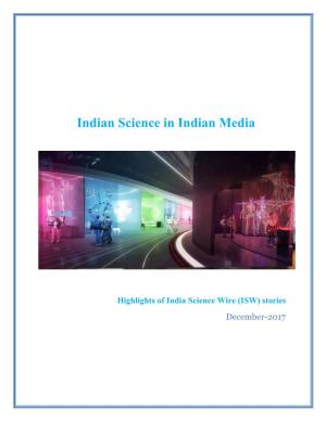 India Science in Indian Media December 2017