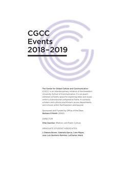 CGCC Events 2018 – 2019