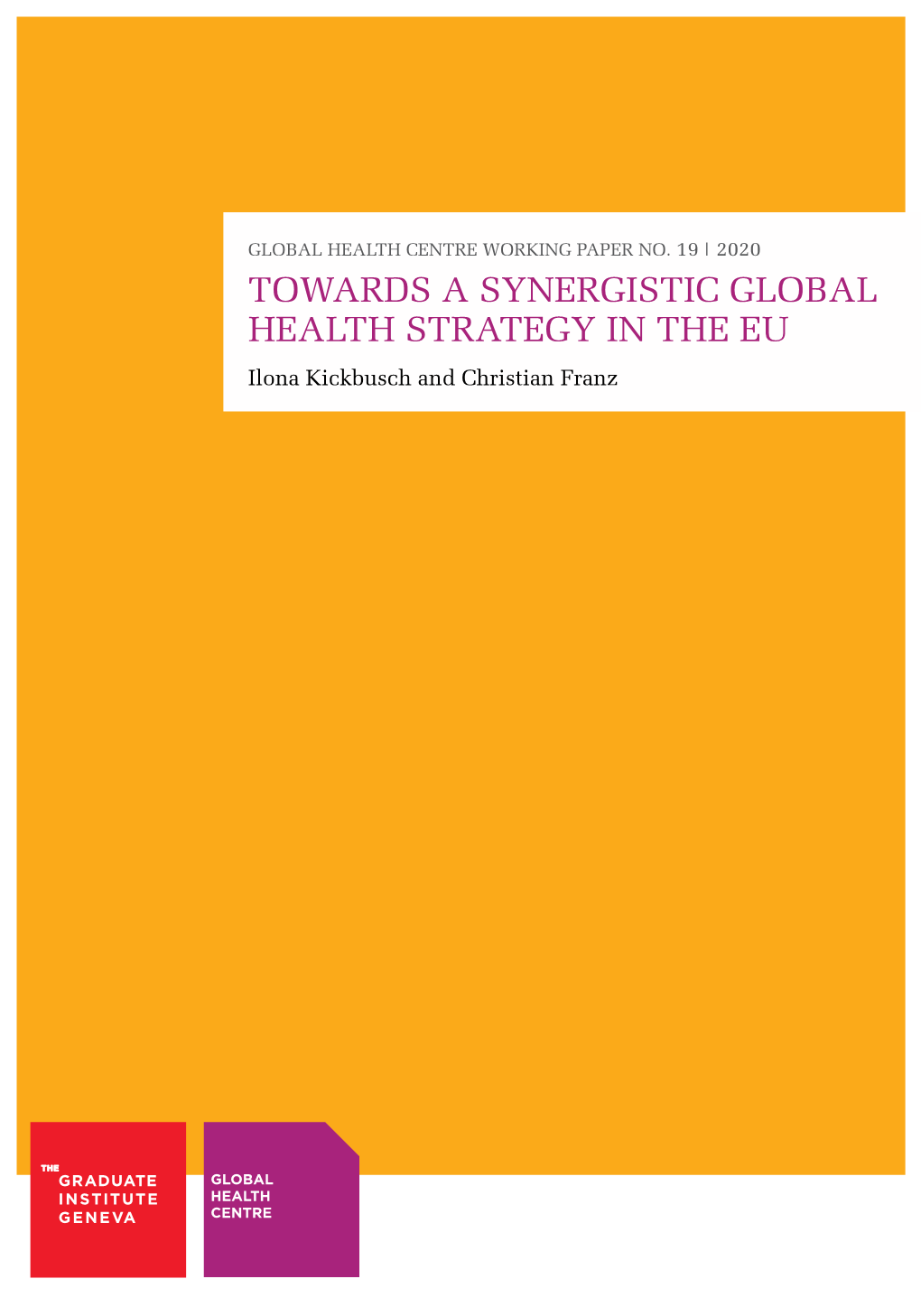 Paper on the European Role in Global Health