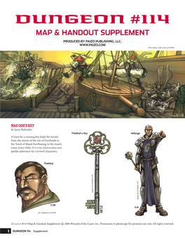 Dungeon #114 Map & Handout Supplement