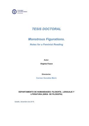 Monstous Figurations. Notes for a Feminist Reading