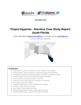 Draft FL Case Study Narrative for Stakeholders Review