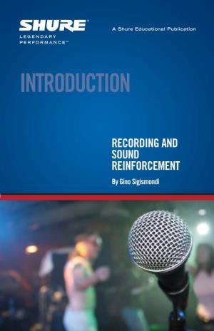 RECORDING and SOUND REINFORCEMENT by Gino Sigismondi