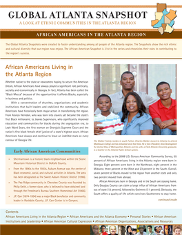 African Americans in the Atlanta Region