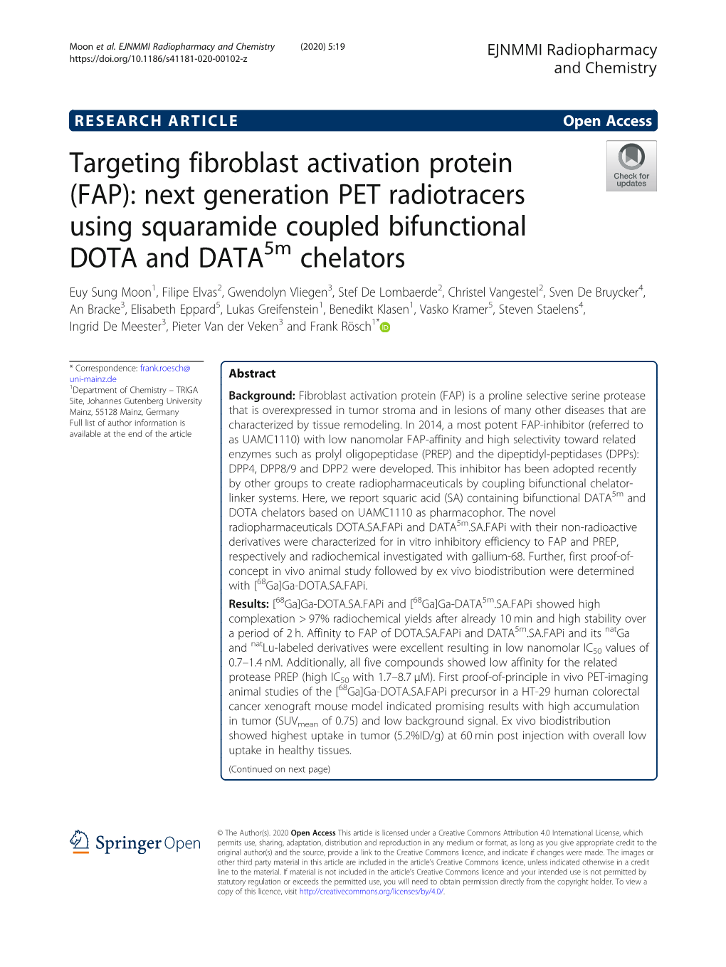 Targeting Fibroblast Activation Protein (FAP)