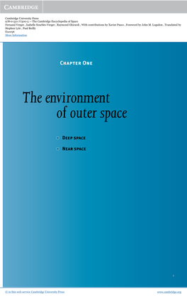 The Environment of Outer Space