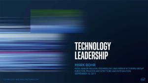 Mark Bohr on Intel's Technology Leadership