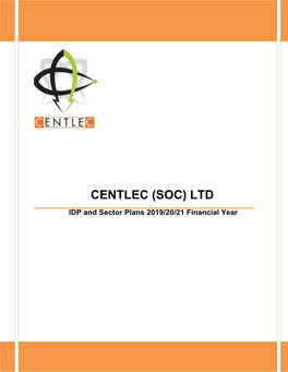 CENTLEC (SOC) Ltd IDP and Sector Plans 2019/20/21