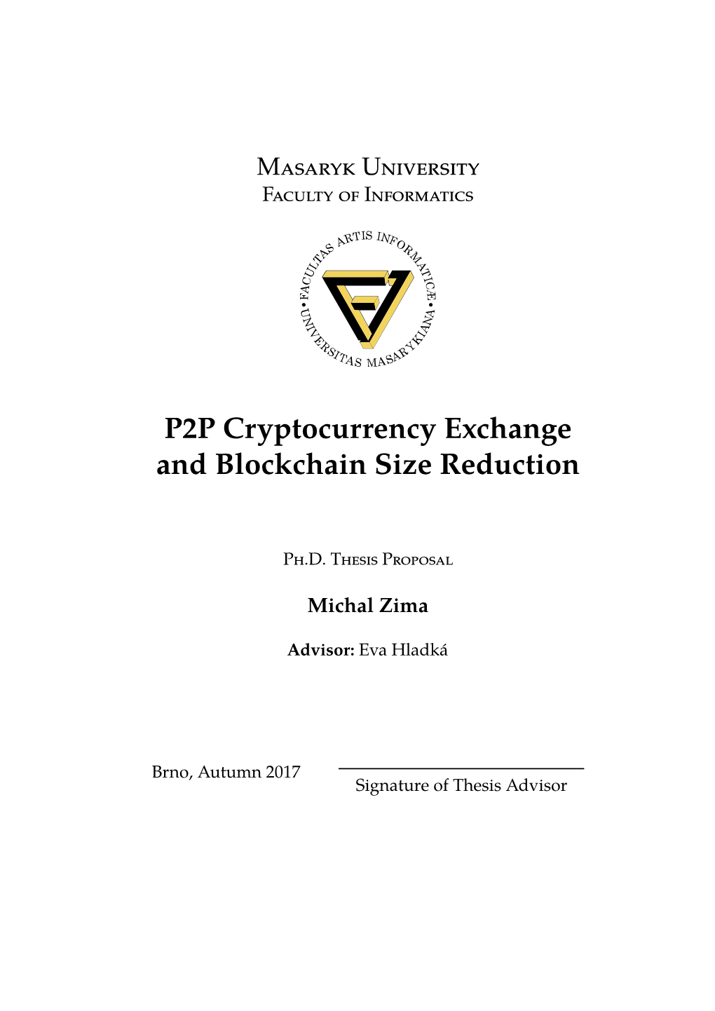 P2P Cryptocurrency Exchange and Blockchain Size Reduction