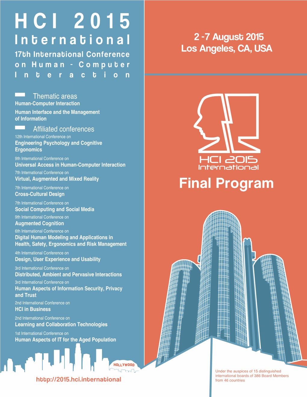 HCI International 2015 Conference Final Program