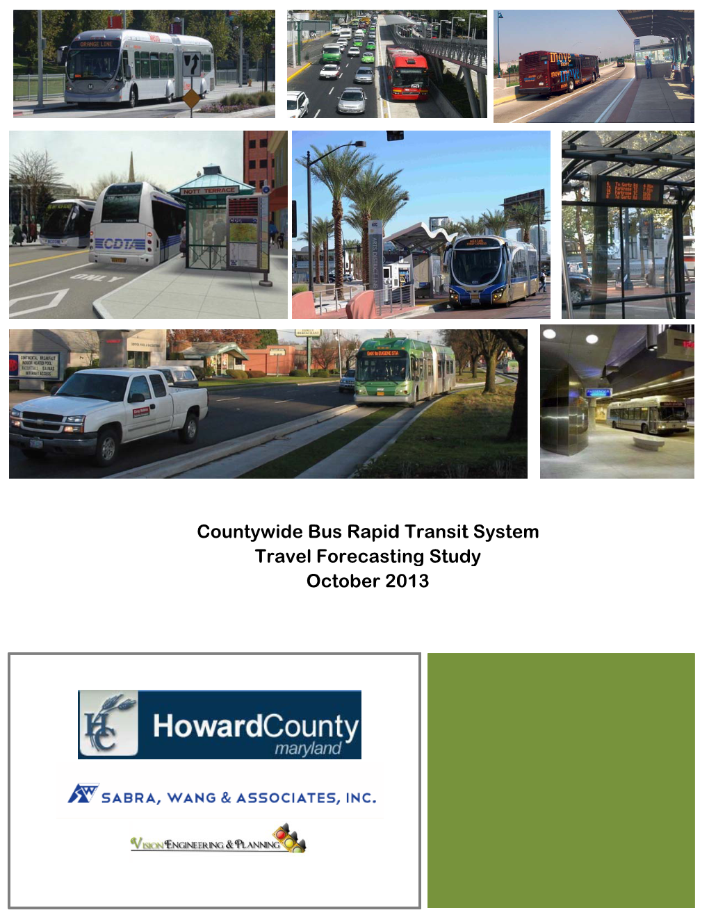 Howard County Bus Rapid Transit System Travel Forecasting Study