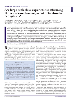 Are Large-Scale Flow Experiments Informing the Science and Management of Freshwater Ecosystems?