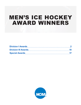 Men's Ice Hockey Award Winners