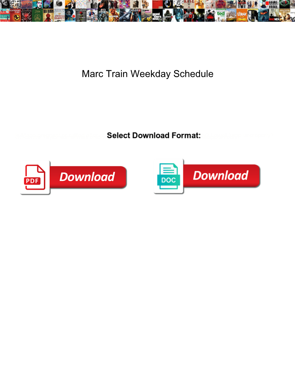 Marc Train Weekday Schedule 