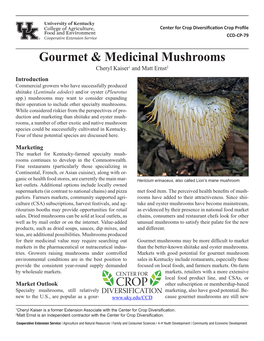 CCD Gourmet & Medicinal Mushrooms Profile
