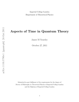 Aspects of Time in Quantum Theory