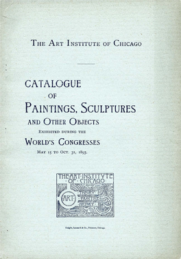 Catalogue of Paintings, Sculptures and Other Objects Exhibited During The