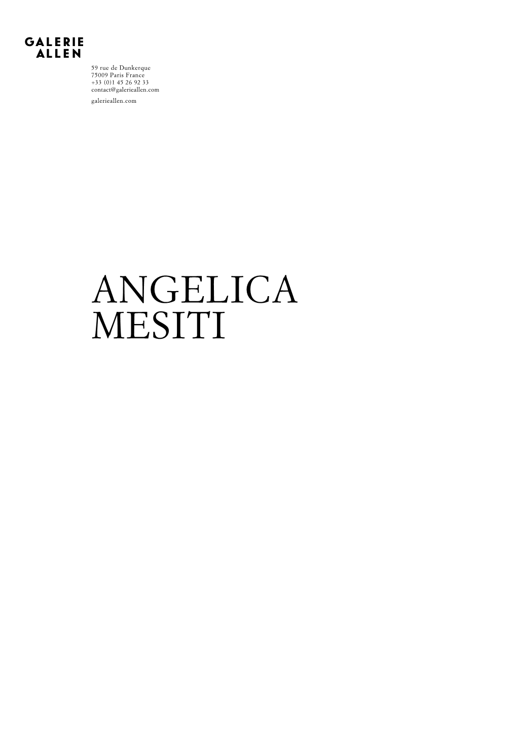 Angelica Mesiti Biography