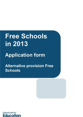 Free Schools in 2013
