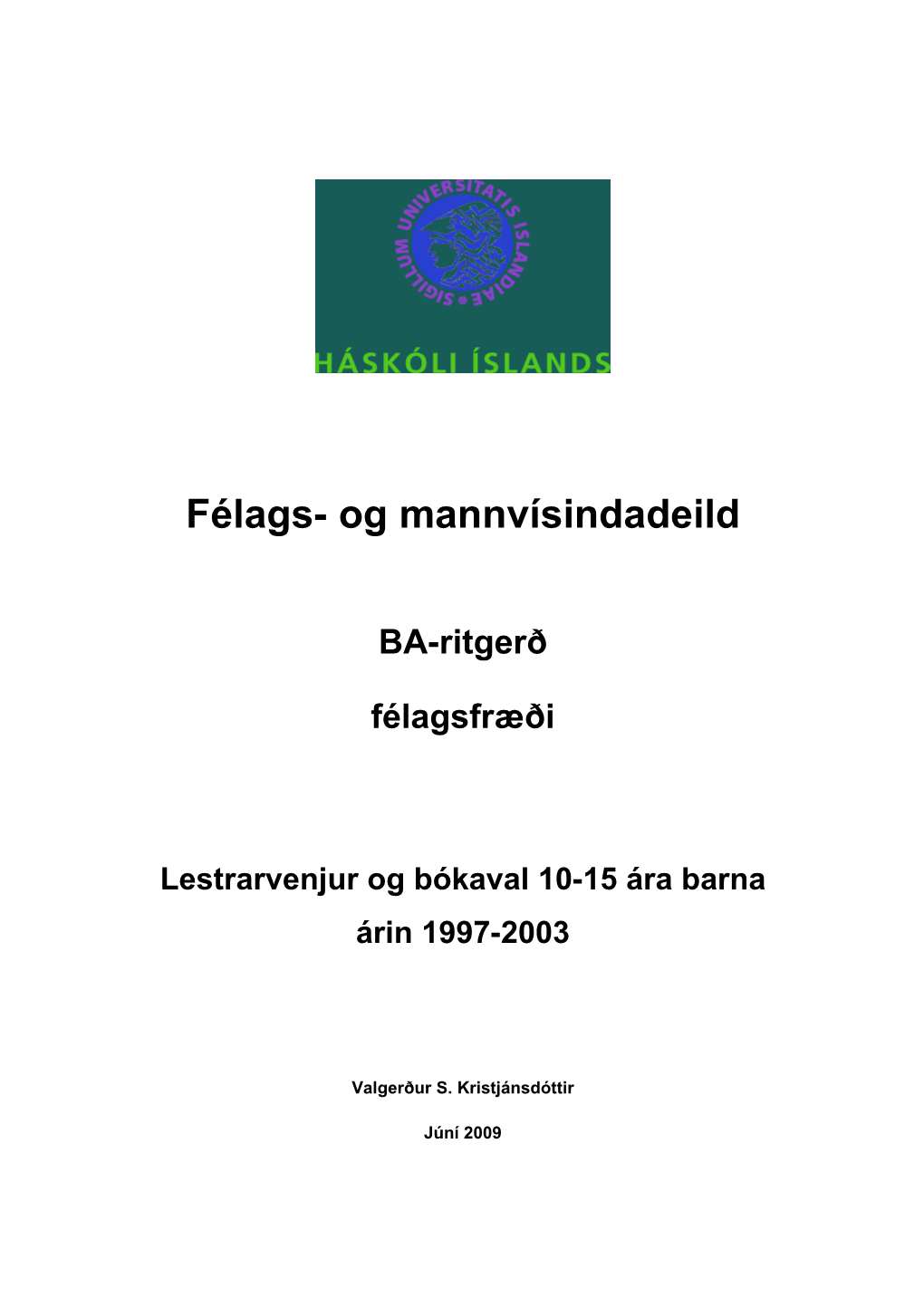 Félags- Og Mannvísindadeild