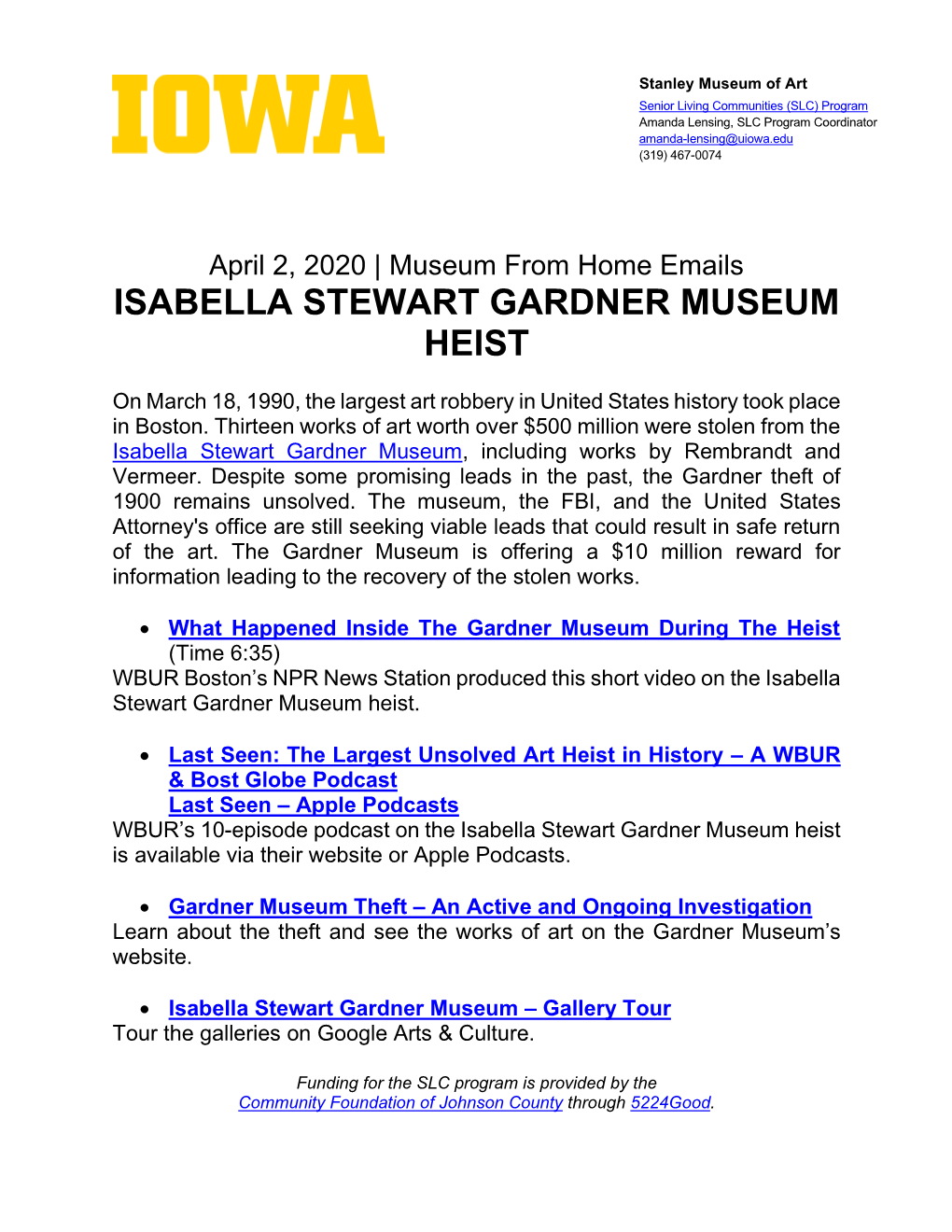 Isabella Stewart Gardner Museum Heist