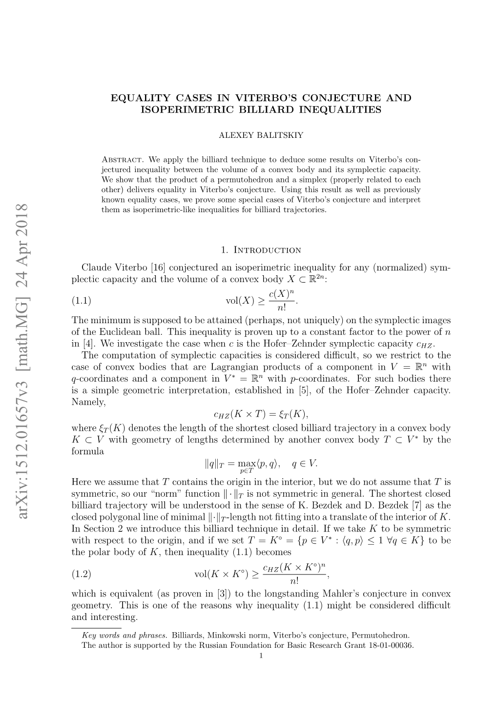 Equality Cases in Viterbo's Conjecture and Isoperimetric Billiard Inequalities