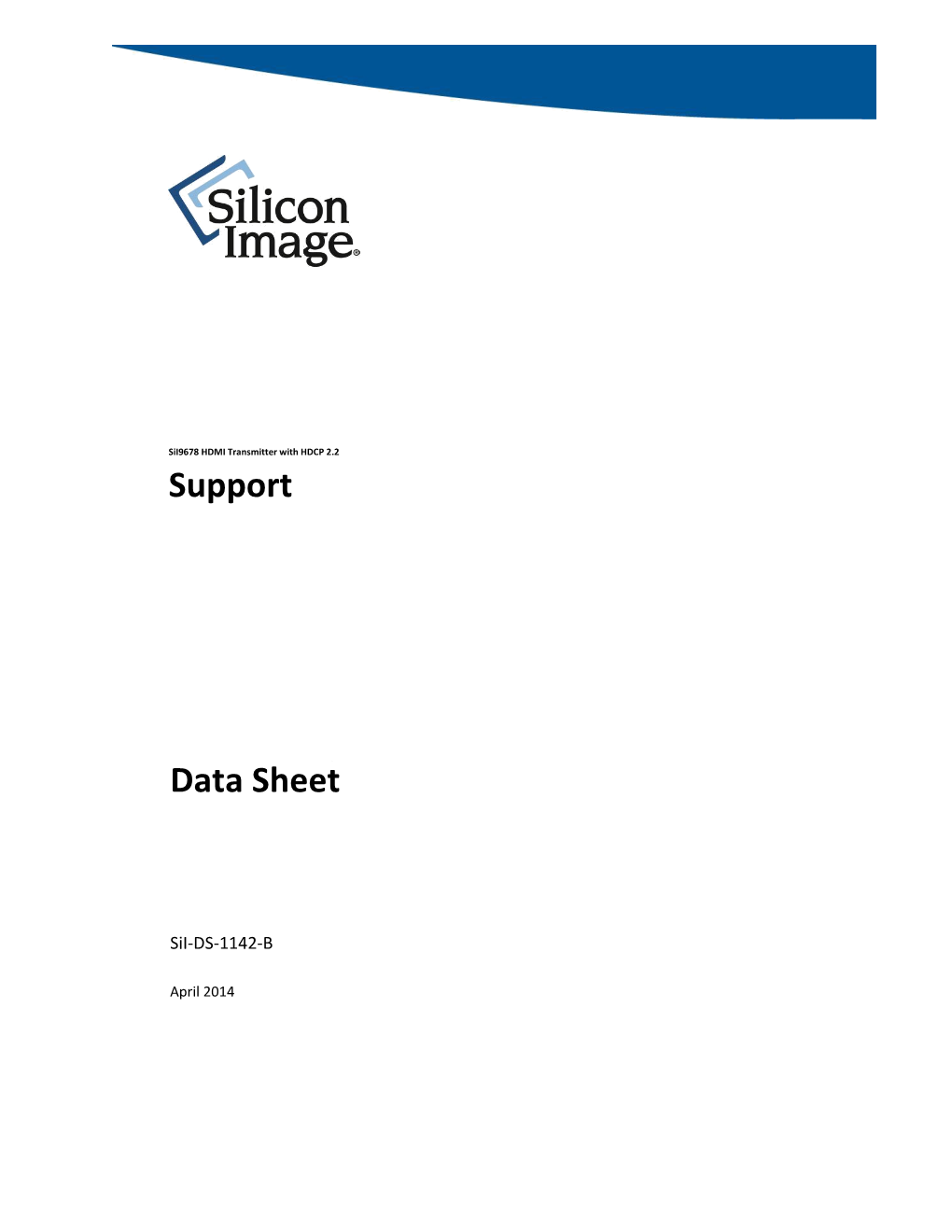 Support Data Sheet