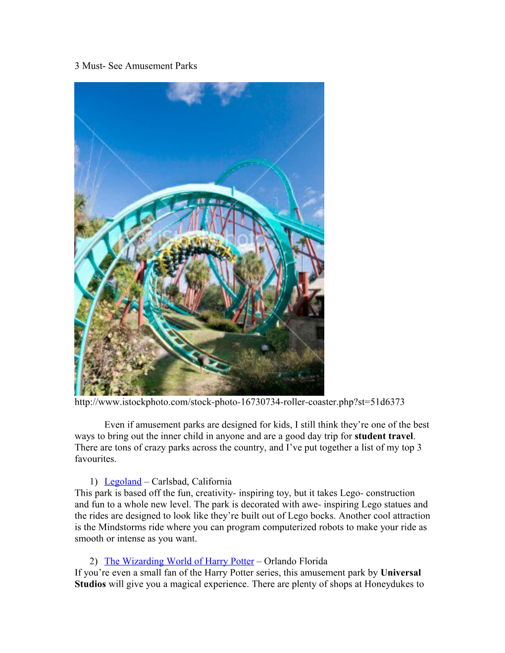 3 Must- See Amusement Parks