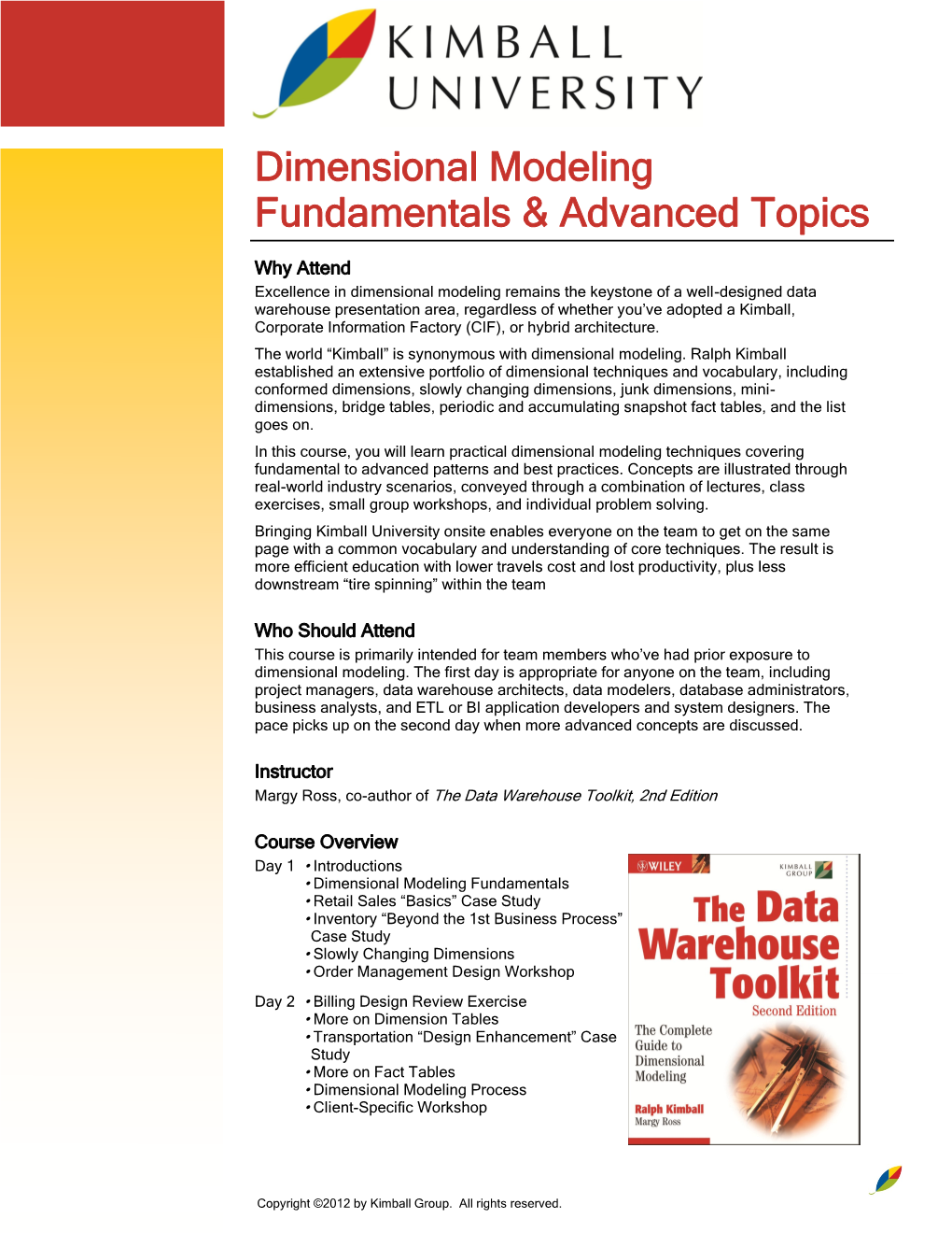 Dimensional Modeling Fundamentals & Advanced Topics